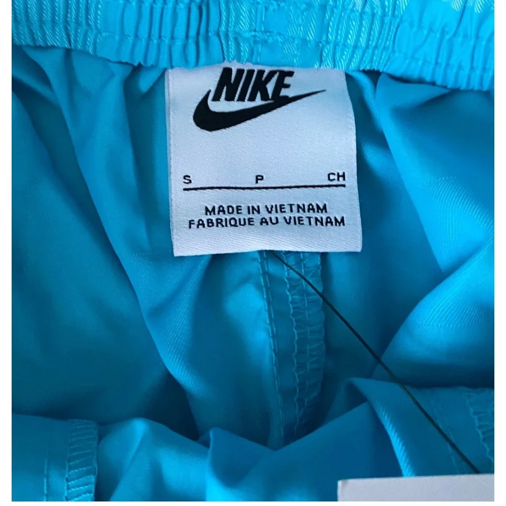 Nike Mens Sportswear Woven Checkerboard Shorts Baltic Blue FN3098-447 Size S NEW